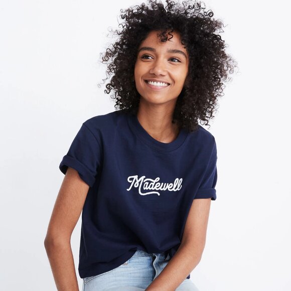 Madewell Embroidered Madewell Easy Crop Tee - Picture 2 of 5